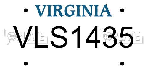 VLS1435 Virginia License Plate