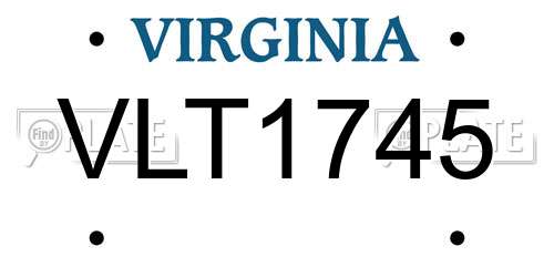 VLT1745 Virginia License Plate