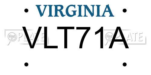 VLT71A Virginia License Plate