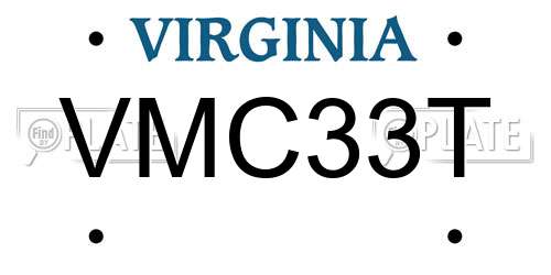 VMC33T Virginia License Plate