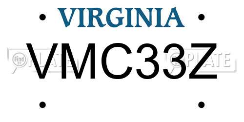 VMC33Z Virginia License Plate