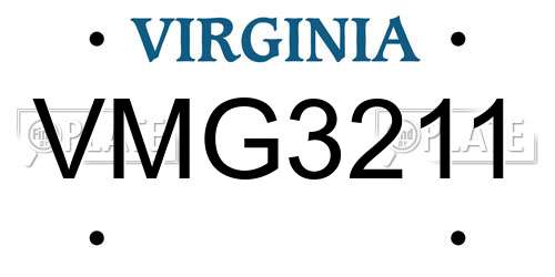 VMG3211 Virginia License Plate