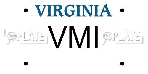 VMI Virginia License Plate