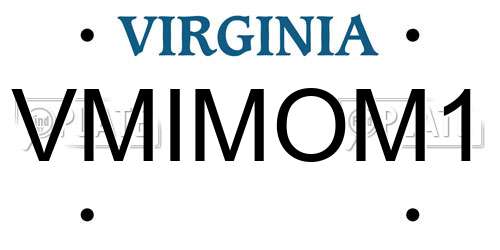 VMIMOM1 Virginia License Plate