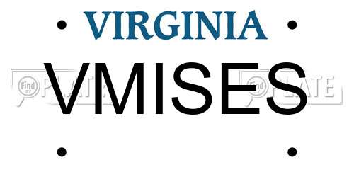 VMISES Virginia License Plate