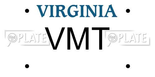 VMT Virginia License Plate