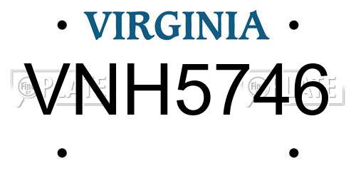 VNH5746 Virginia License Plate