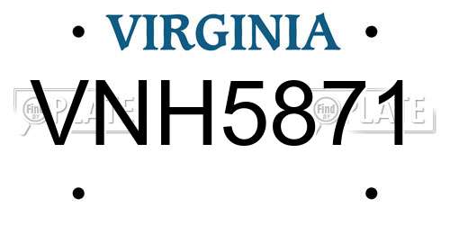 VNH5871 Virginia License Plate
