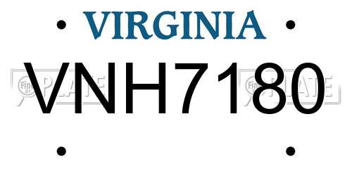 VNH7180 Virginia License Plate