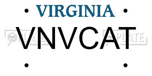 VNVCAT Virginia License Plate