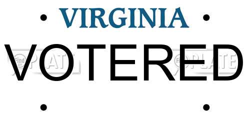 VOTERED Virginia License Plate