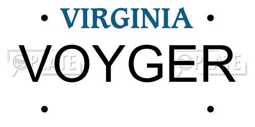 VOYGER Virginia License Plate