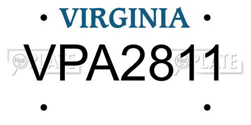 VPA2811 Virginia License Plate