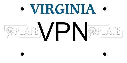 VPN Virginia License Plate
