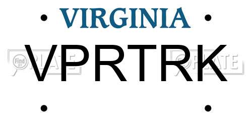 VPRTRK Virginia License Plate