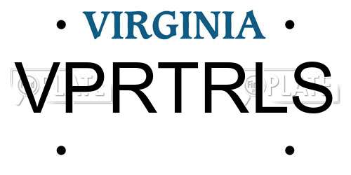 VPRTRLS Virginia License Plate