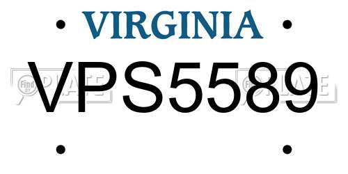 VPS5589 Virginia License Plate