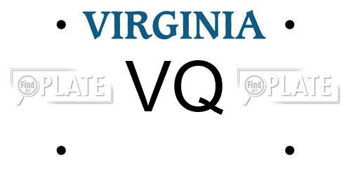 VQ Virginia License Plate