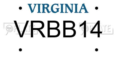 VRBB14 Virginia License Plate