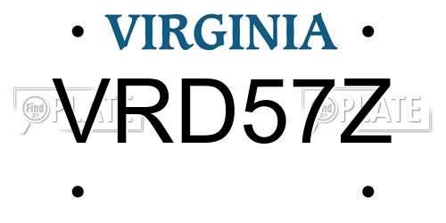 VRD57Z Virginia License Plate