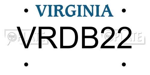 VRDB22 Virginia License Plate