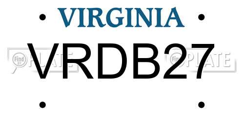 VRDB27 Virginia License Plate