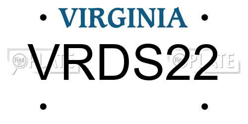 VRDS22 Virginia License Plate