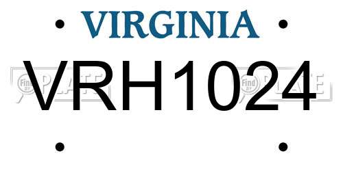 VRH1024 Virginia License Plate