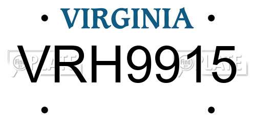 VRH9915 Virginia License Plate
