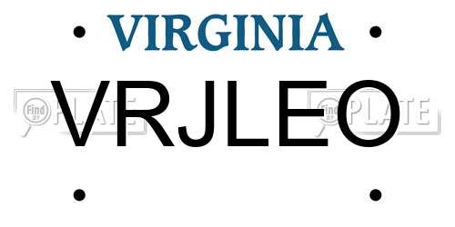 VRJLEO Virginia License Plate