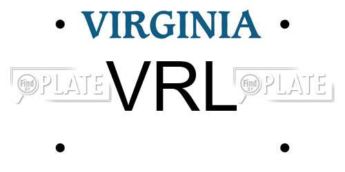 VRL Virginia License Plate