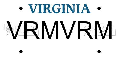 VRMVRM Virginia License Plate