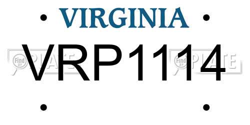 VRP1114 Virginia License Plate