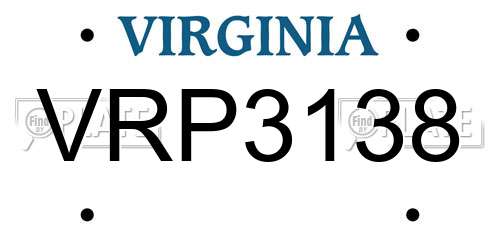 VRP3138 Virginia License Plate