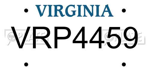 VRP4459 Virginia License Plate