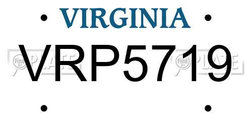 VRP5719 Virginia License Plate
