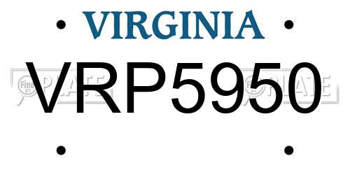 VRP5950 Virginia License Plate
