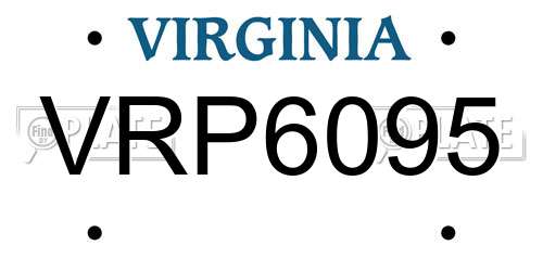 VRP6095 Virginia License Plate