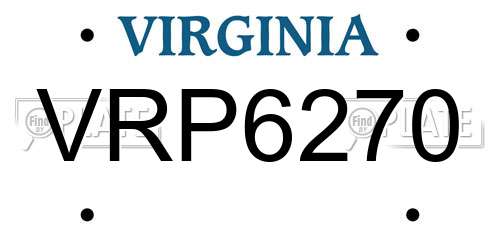 VRP6270 Virginia License Plate