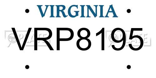 VRP8195 Virginia License Plate