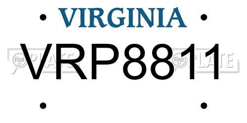 VRP8811 Virginia License Plate