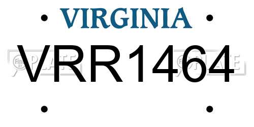 VRR1464 Virginia License Plate