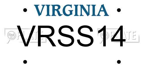VRSS14 Virginia License Plate
