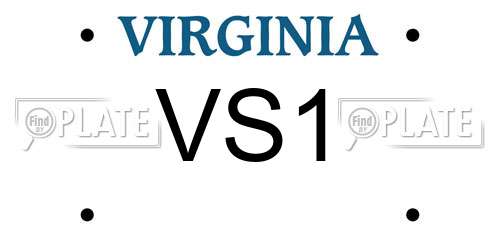 VS1 Virginia License Plate