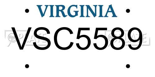 VSC5589 Virginia License Plate