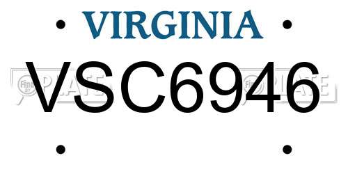 VSC6946 Virginia License Plate