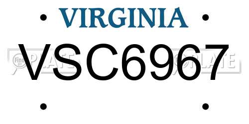 VSC6967 Virginia License Plate