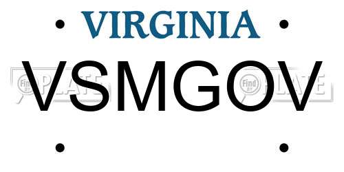 VSMGOV Virginia License Plate