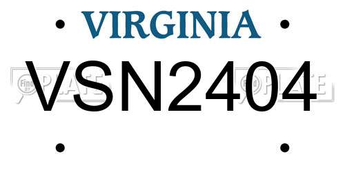 VSN2404 Virginia License Plate