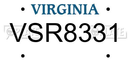 VSR8331 Virginia License Plate